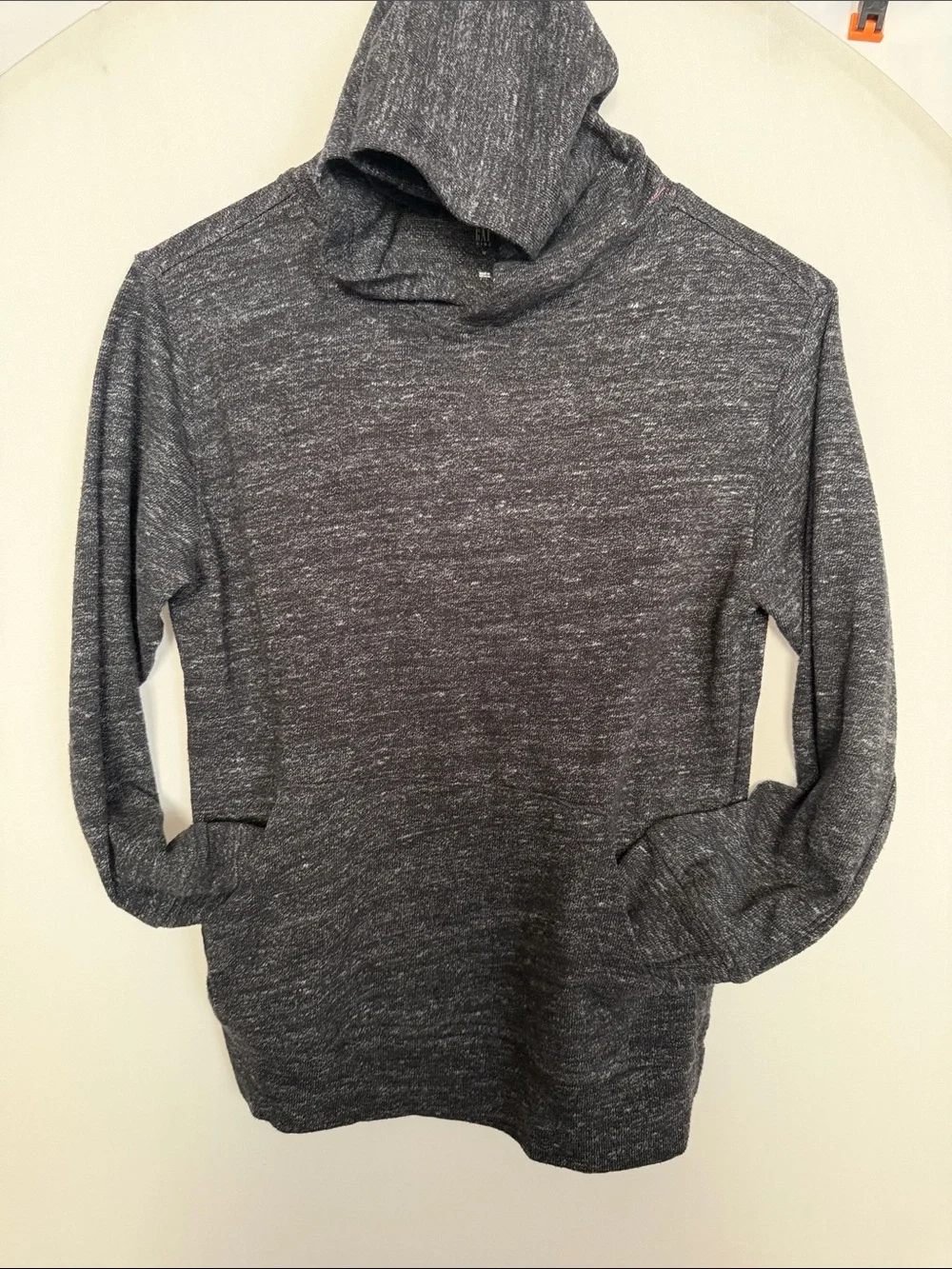 Gap Kids boys Army green Charcoal Lightweight Hooded Pullover marled sweaters 8